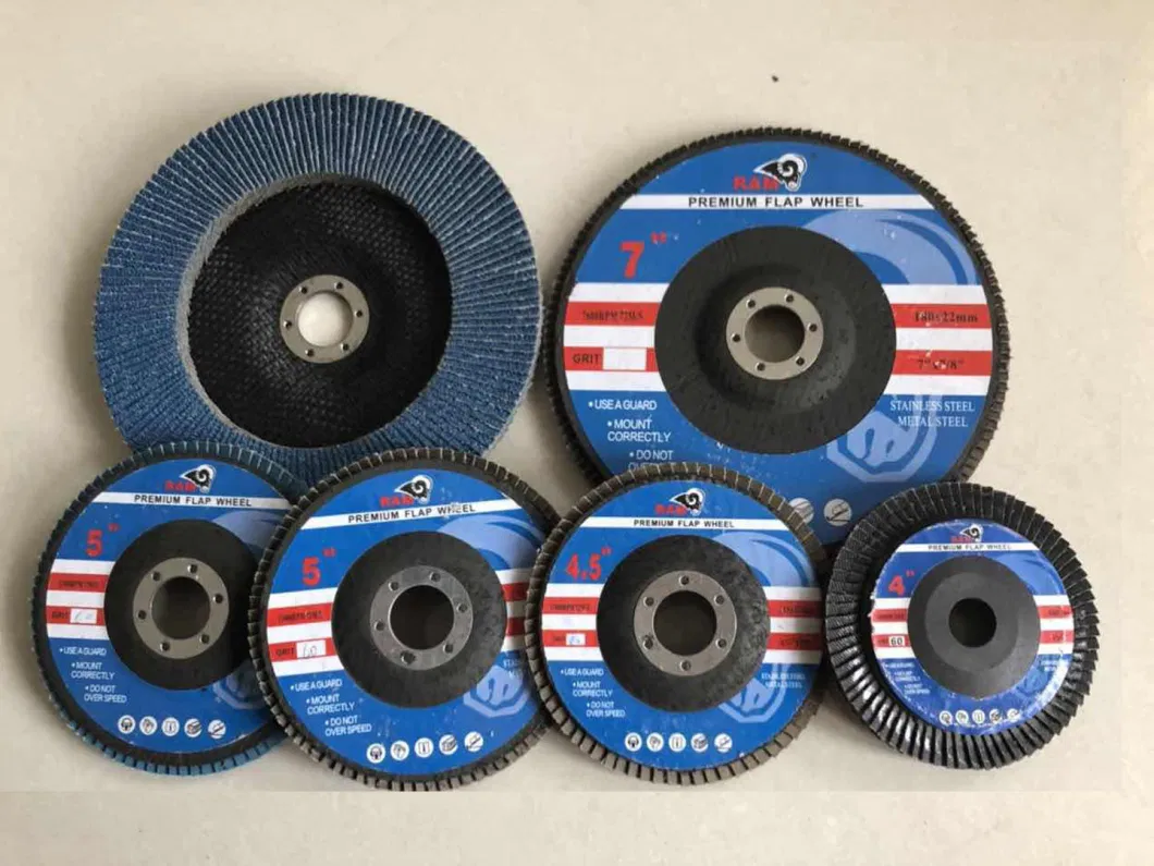 4" 4.5" 5" 6" 7" 9" Flap Wheel for Polishing Steel